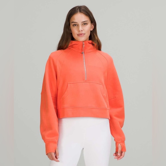 Lululemon Scuba Oversized Half-Zip Hoodie Sweatshirt Warm Coral - Picture 1 of 9